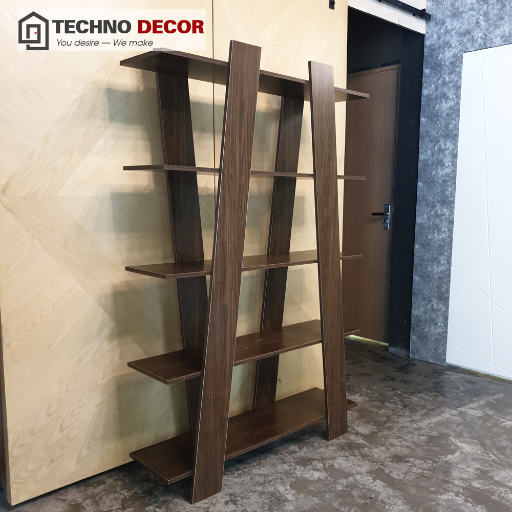 Kệ Sách Đứng Chữ X Kệ Để Đồ Đa Năng Xếp Gọn Dễ Dàng Tháo Lắp Decor Phòng Làm Việc TechnoDecor GS0011