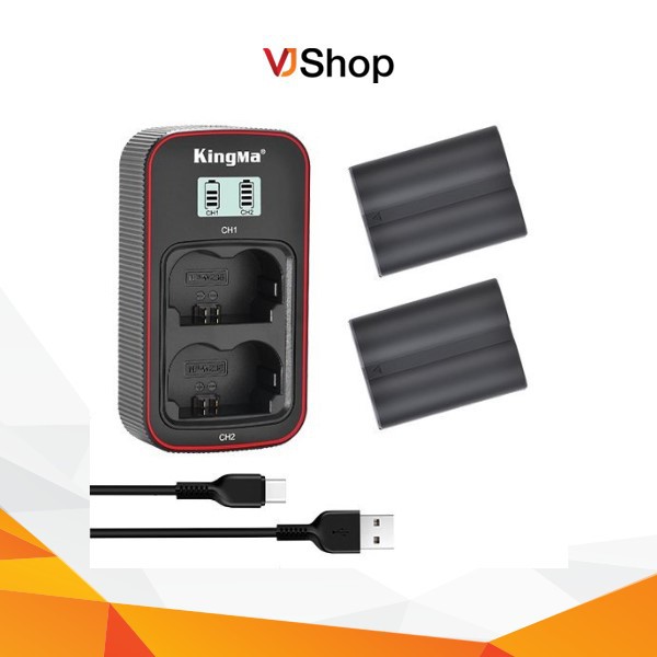 Bộ sạc đôi + Pin Kingma BM058-NPW235 chính hãng bảo hành 12 tháng