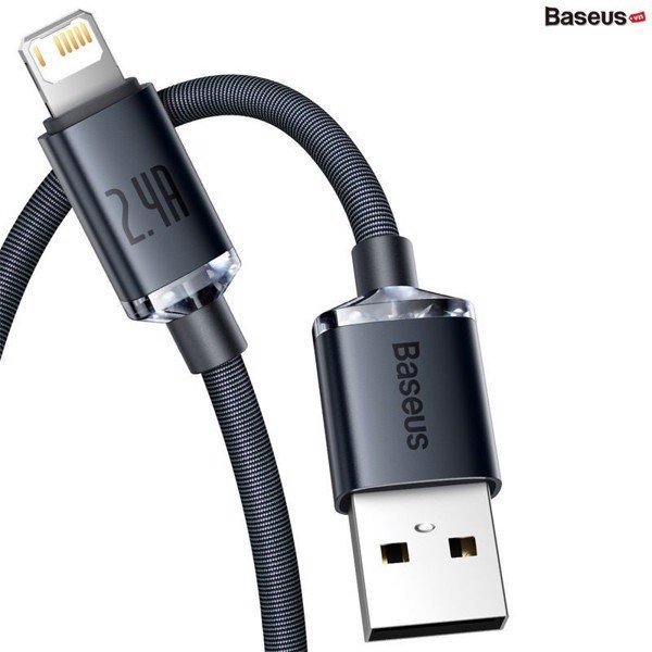 Dây Sạc Baseus CAJY0001 Hỗ Trợ Sạc Nhanh 2.4A, Cáp Sạc Baseus Dài 1M Chính Hãng Bảo Hành 12 Tháng Lỗi 1 Đổi 1