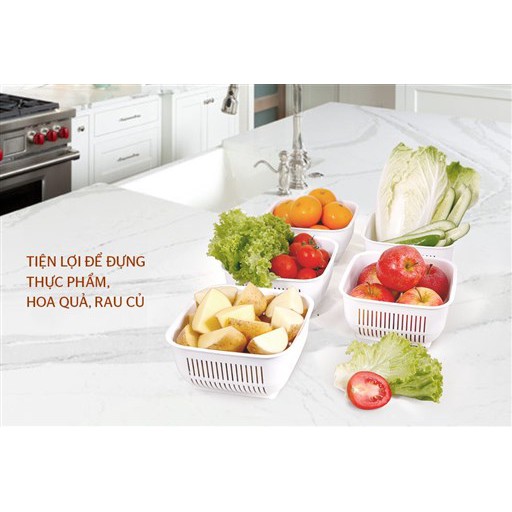 BỘ 5 rổ đựng thực phẩm BIOZONE 16CM KB-BA5B01W