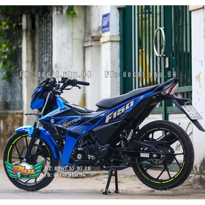 Tem rời Satria 2018 xanh F150 (W)