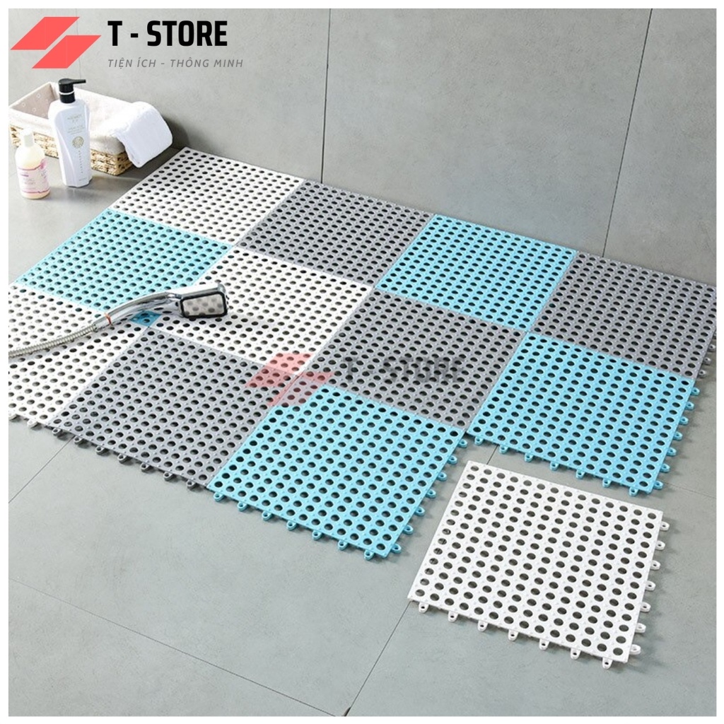 Tấm lót sàn TSTORE / thảm nhựa lỗ lót sàn TSTORE , chống trơn trượt / kháng khuẩn cho sàn nhà tắm / nhà bếp