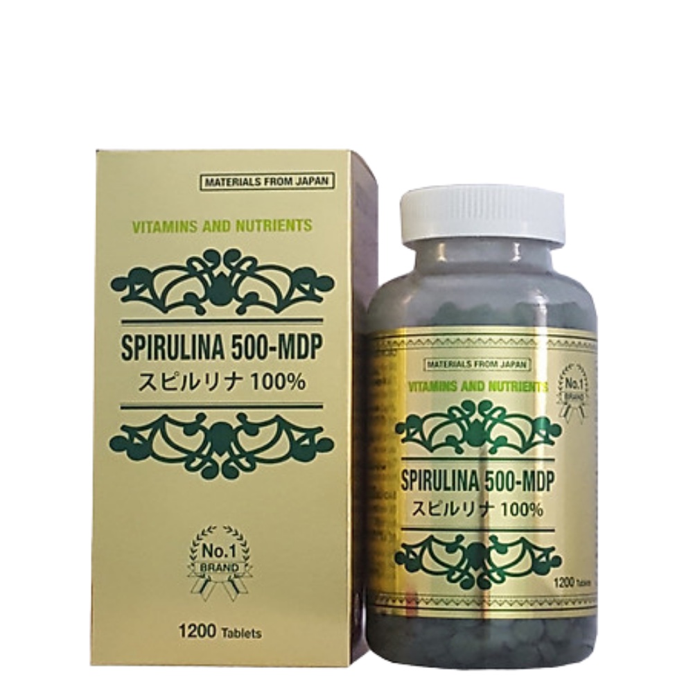 Tảo xoắn Spirulina 500 MDP – Hỗ trợ thanh lọc, đẹp da, tăng cường sinh lý – Lọ 200 viên