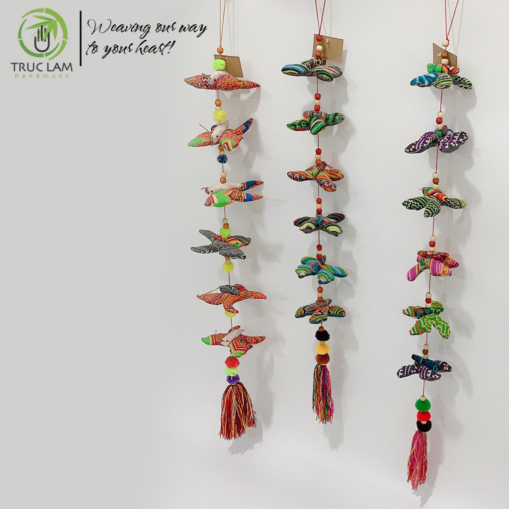 Dây Treo Tường Décor Trang Trí Phòng Vải Thổ Cẩm Hình Con Ngựa Con Thằn Lằn Con Gà - Trúc Lâm Handmade