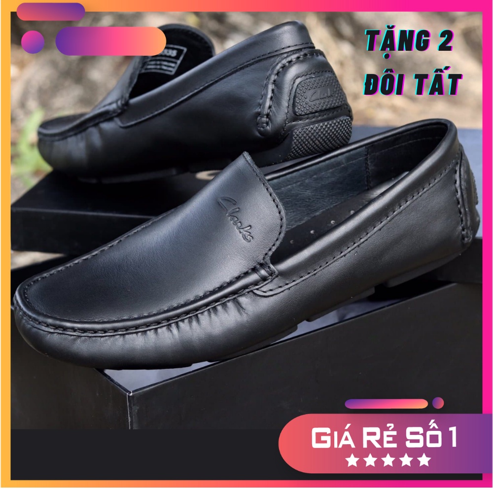 Giày da công sở Clark / giày lười da bò cao cấp, thiết kế đơn giản - giày nhập khẩu Thái Lan Full hộp , mã sản phẩm CL01