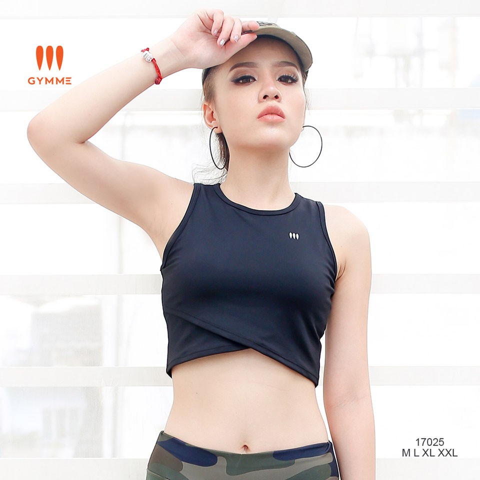 Áo tập gym yoga nữ dáng croptop thể thao ba lỗ GYMME - 17025