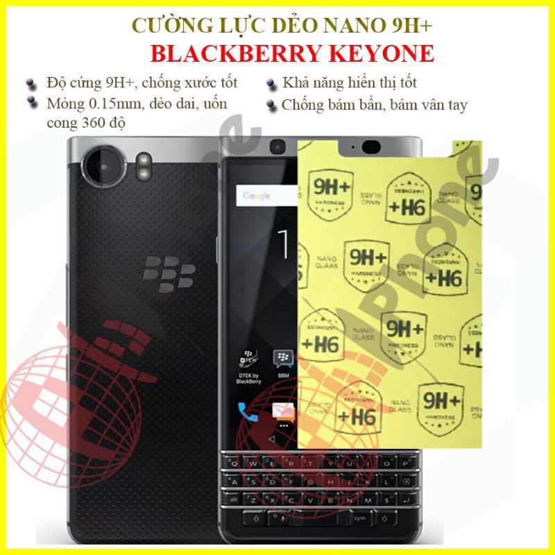 Dán cường lực dẻo nano trong hoặc nhám cho Blackberry Keyone