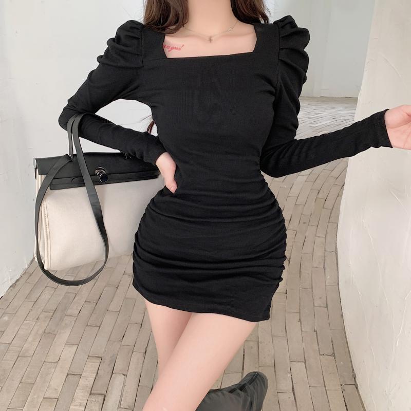 Đầm Hàn Quốc Mùa Thu Ngắn Gợi Cảm Mới Cho Nữ