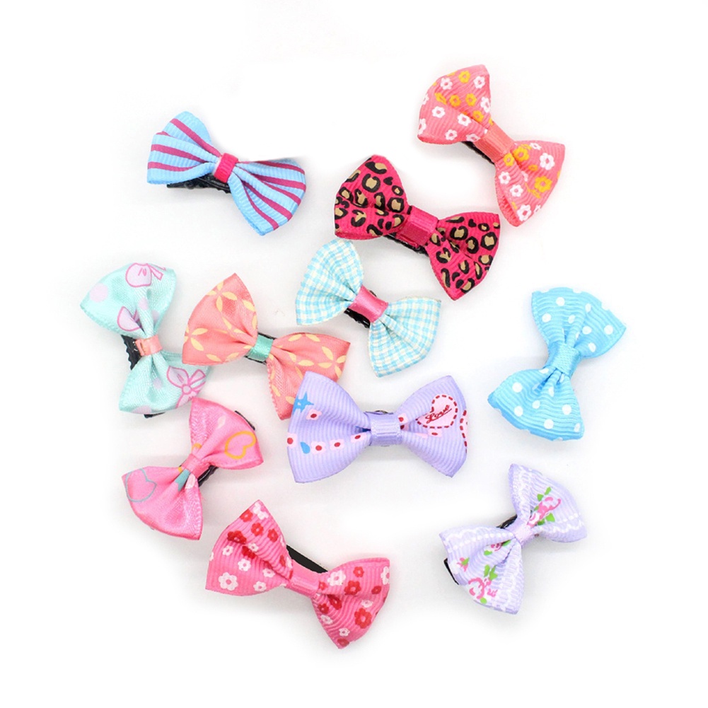 Set 10 kẹp tóc nơ hoa xinh xắn cho bé gái