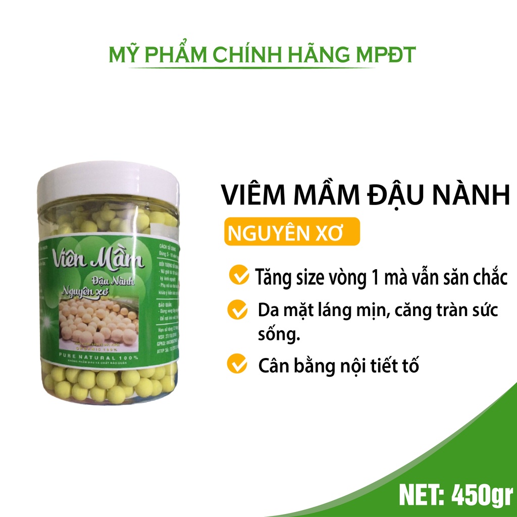 Viên Mầm Đậu Nành Nguyên Xơ, Nở Ngực, Tăng Vòng 1, Đẹp Da, Cân Bằng Nội Tiết Tố Nữ chính hãng