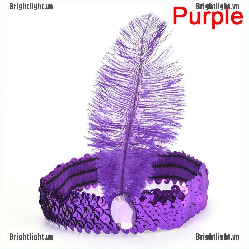 Băng Đô Cài Tóc Đính Lông Vũ Độc Đáo Cho Nữ