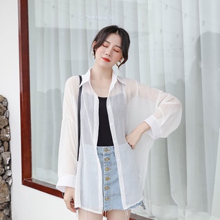 Áo Khoác Cardigan Chiffon Mỏng Dáng Rộng Thời Trang Mùa Hè Dành Cho Nữ