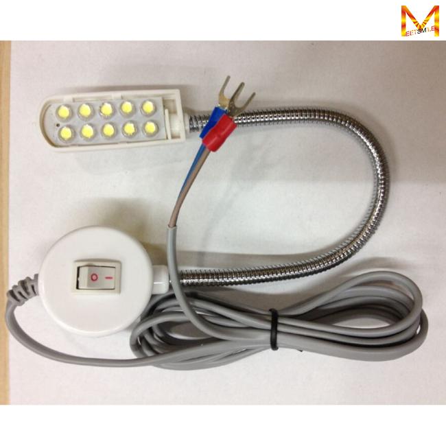 Đèn Led 10 bóng 220V 1W bằng nhựa hỗ trợ máy may thiết kế phong cách hiện đại