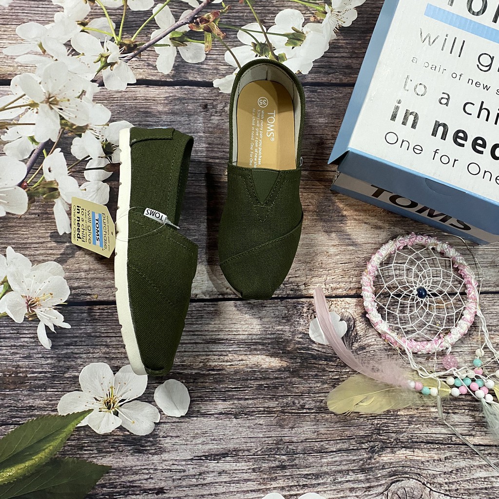 ⚡️[FREE SHIP]⚡️GIÀY TOMS XANH RÊU (đế cao su đúc) | BigBuy360 - bigbuy360.vn