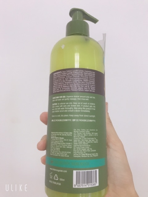 Dầu gội Botaneco Garden chiết xuất từ thiên nhiên Malaysia 500ml