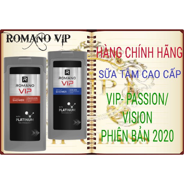 Sữa tắm cao cấp Romano Vip 180g Vision/ Passion.