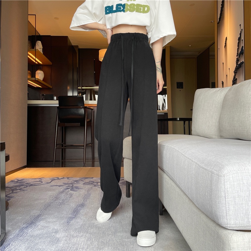 Quần Dài Nữ Ống Rộng Thời Trang Phong Cách Hàn Quốc