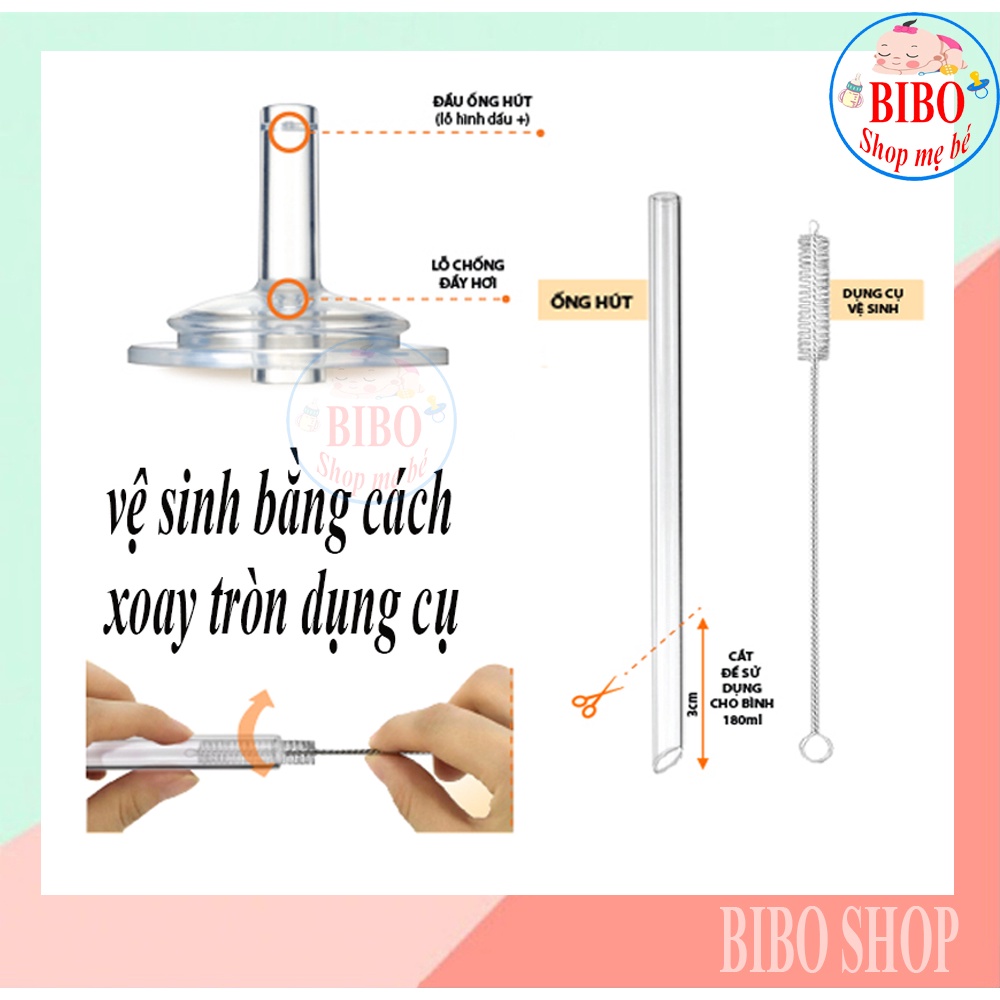 Ống hút thay thế cho bình cổ rộng Wesser 180ml/260ml và Cổ Hẹp