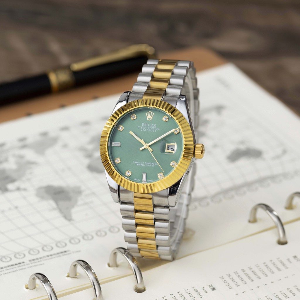 Đồng hồ nam Rolex máy cơ dây kim loại mặt tròn viền băm cao cấp bảo hành 12m DH561 - Shop306 | BigBuy360 - bigbuy360.vn