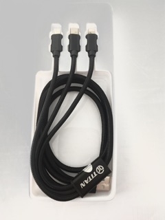 Cáp 3 Đầu Lightning + Micro + Type C TITAN - CA38
