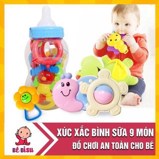 Bộ đồ chơi xúc xắc bình sữa 9 món phát tiếng cho bé