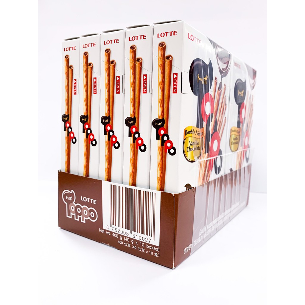 Hộp Bánh Que Lotte Toppo Vanila 40g
