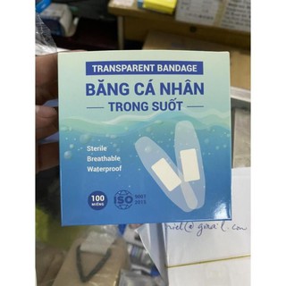Băng cá nhân trong suốt Hộp 100 miếng