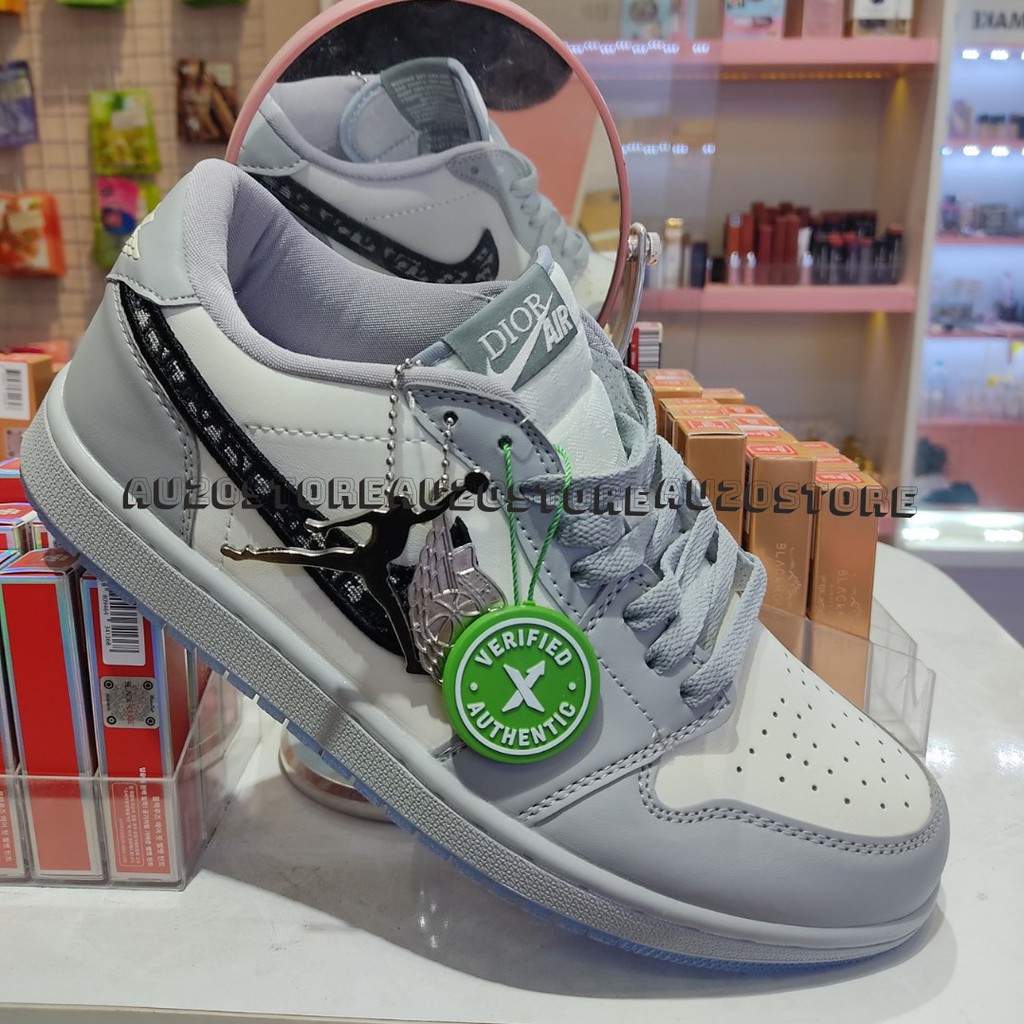 Giày Thể Thao Nam Nữ Sneaker Màu Xám Dio 1 Low Phong Cách Đường Phố