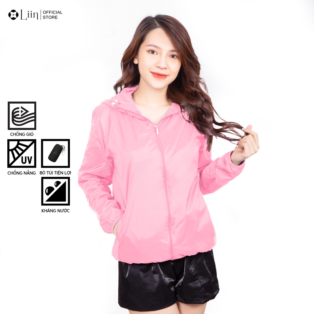 Áo khoác Gió nữ Linbi đủ màu thiết kế 2 lớp màu sắc trẻ trung, mặc thoải mái liin clothing A2179