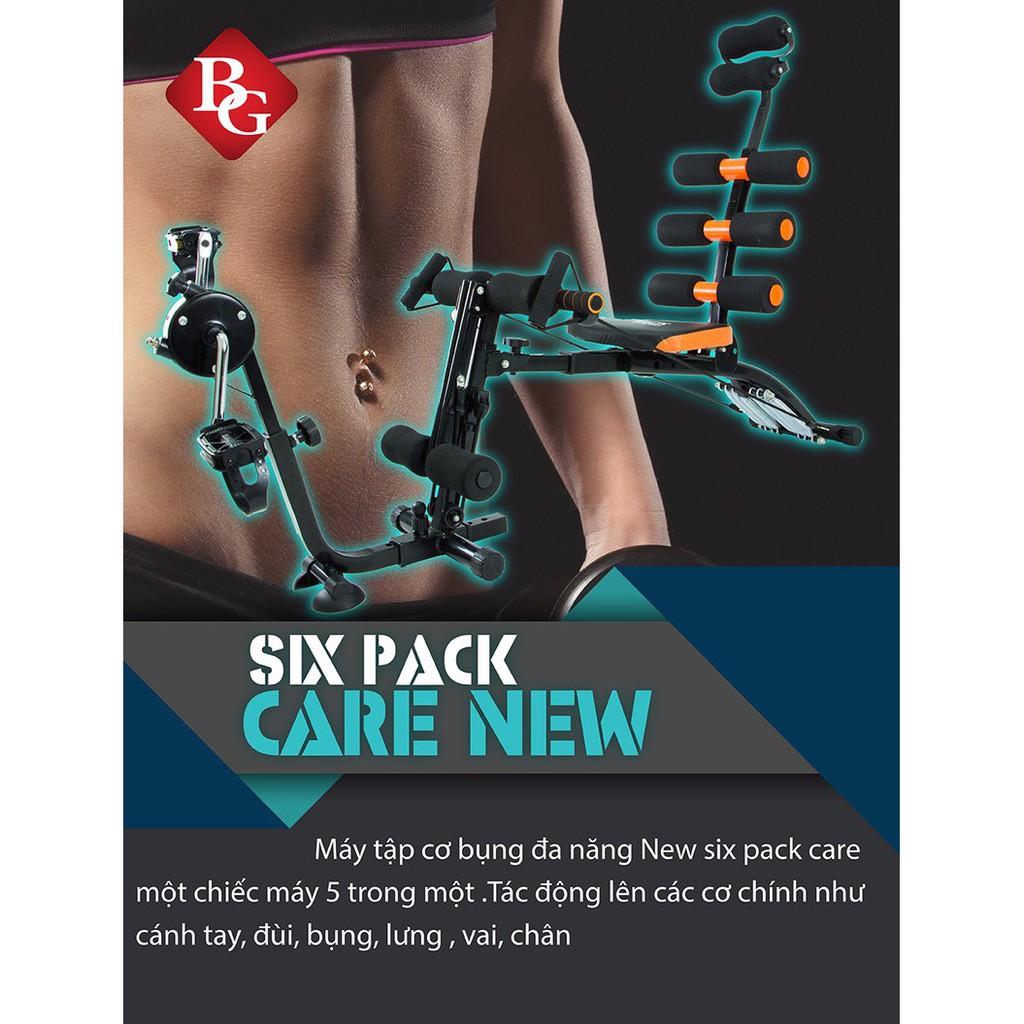 BG-MẪU HOT NHẤT 2023 Máy tập cơ bụng đa năng NEW SIX PACK CARE KM2018 phối hợp nhiều bài tập, thêm bộ bàn đạp đa năng