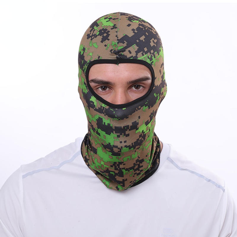 Mũ Trùm Đầu Chống Nắng Họa Tiết Rằn Ri Bảo Vệ Khi Lái Xe