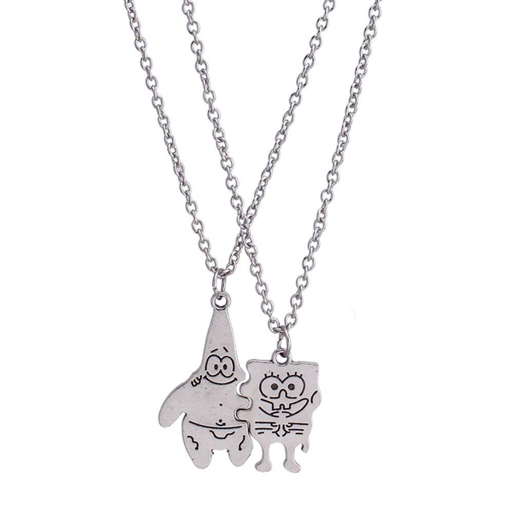 SUSANS Vòng cổ Cặp Đôi Hình SpongeBob Patrick Và Ngôi Sao