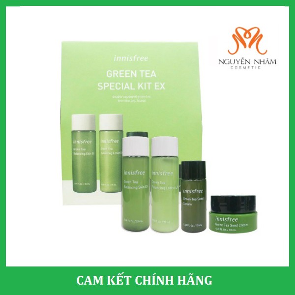 Bộ dưỡng da Innisfree mini trà xanh Green Tea Special kit EX Innistfree