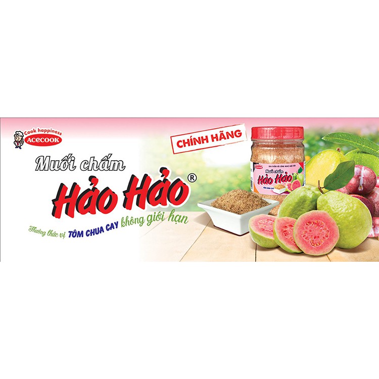 Muối chấm Hảo Hảo tôm chua cay 120g Muối Hảo Hảo thần thánh chính hãng Acecook chấm Hoa quả siêu ngon ăn vặt nội địa hot