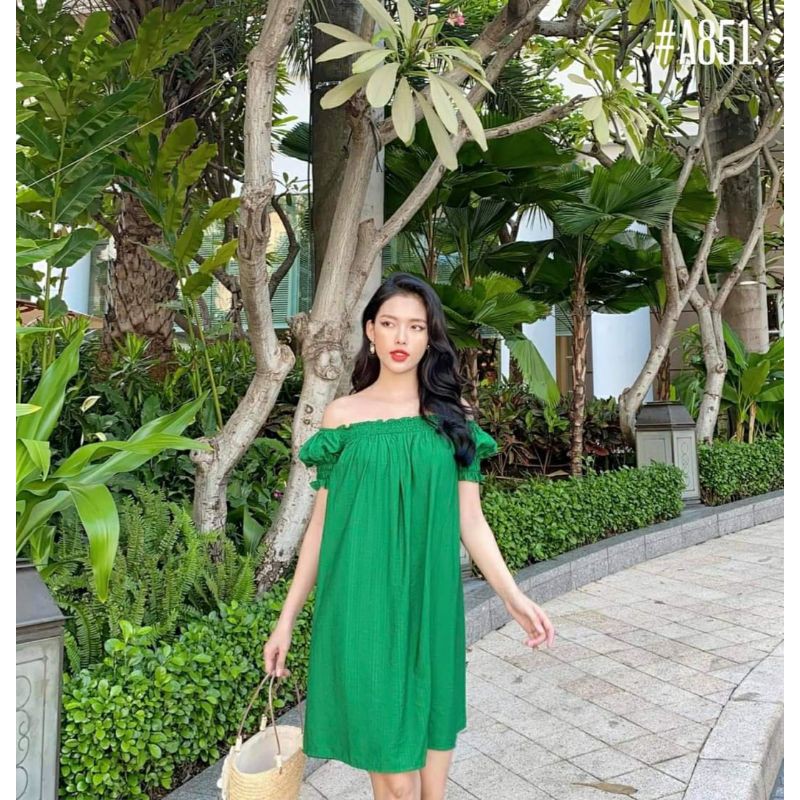 Đầm suông bẹt vai ( có thể mặc 2 kiểu) | BigBuy360 - bigbuy360.vn