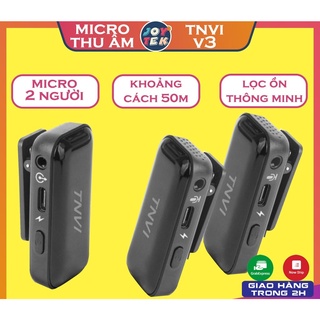 Mua Micro thu âm TNVI V3 - micro cài áo không dây cho điện thoại máy ảnh youtube vlog livestream bán hàng - 2 người dùng
