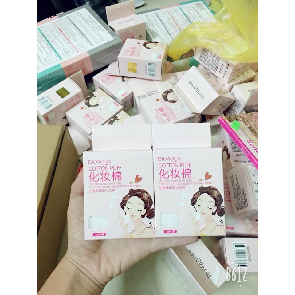 Bông Tẩy Trang Bioaqua hộp 100 miếng | BigBuy360 - bigbuy360.vn