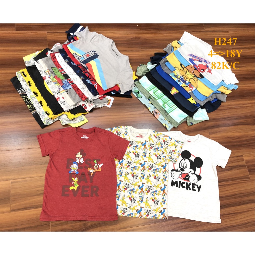 Mã H247: Áo bé trai cotton dư xịn nhiều hãng xuất dư xịn đẹp.