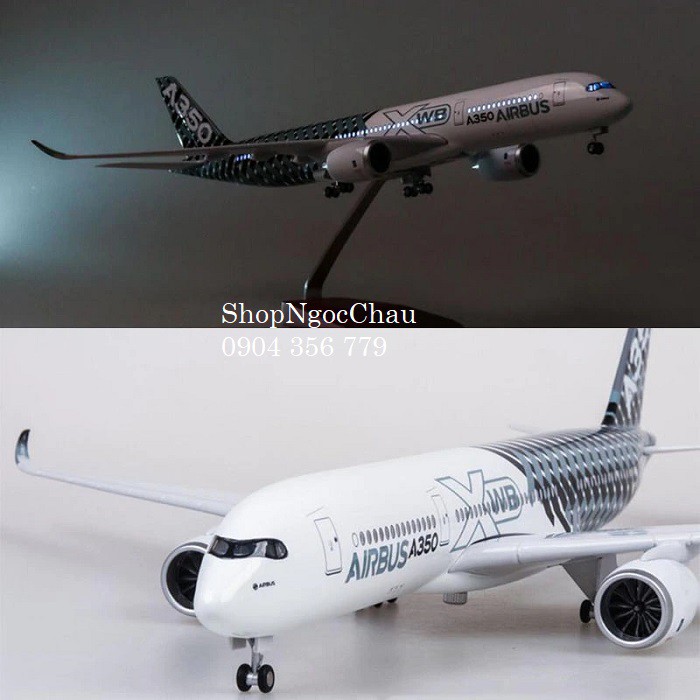 Mô hình máy bay tĩnh Airbus A350-XWB 47cm có bánh xe và đèn led