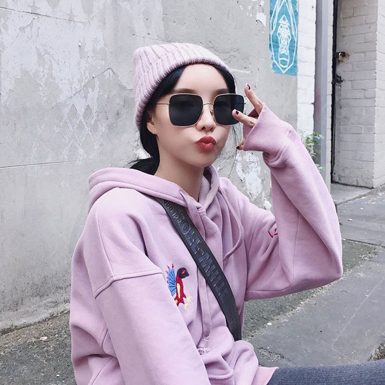 Kính mát nam nữ gọng vuông chống tia UV, kính râm phong cách Hàn Quốc đẹp sang trọng LUMINA 009