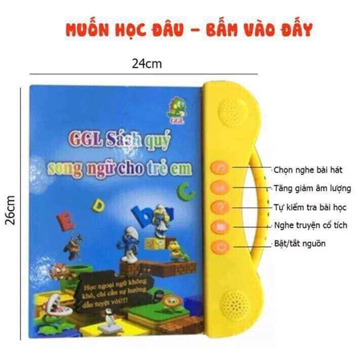 BỘ SÁCH ĐIỆN TỬ SONG NGỮ NHIỀU CHỦ ĐỀ (SÁCH QUÝ SONG NGỮ CÓ GIỌNG NÓI, NHẠC TRẺ EM, TRUYỆN ĐỌC) 🌼🌼🌼