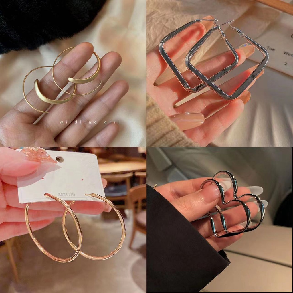 1 Đôi Bông Tai Hàn Quốc Lớn Phụ Kiện Thời Trang Cho Nữ HAA006