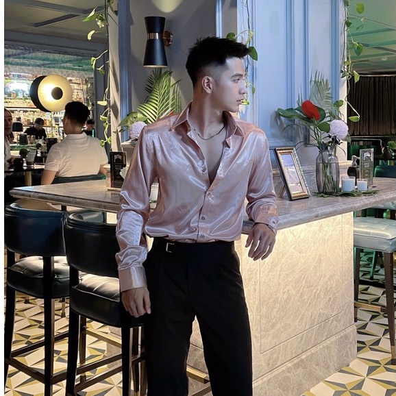 Áo sơ mi nam tay dài, cổ bẻ chất lụa satin không nhăn cao cấp nhiều màu SM01 – Mazify