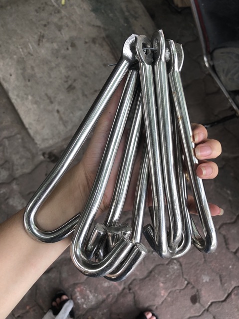 Móc treo đèn trang trí, móc treo quạt trần Inox có đế