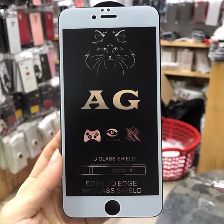 Kính Cường Lực IPHONE CHỐNG VÂN TAY AG Full Màn cho IP 6 6s 7 8 Plus SE X XS XS Max 11 12 13 14 Plus Pro Max