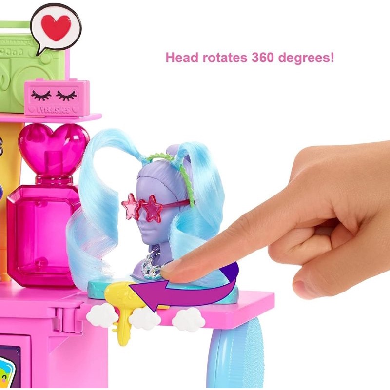 Bộ đồ chơi bàn trang điểm búp bê barbie Extra và thú cưng siêu hot