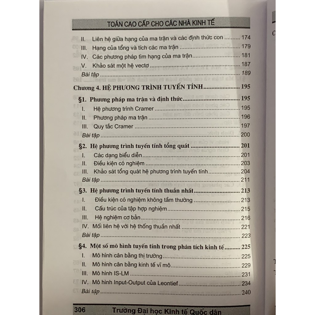 Sách - Giáo Trình Toán Cao Cấp Cho Các Nhà Kinh Tế - Phần I: Đại Số Tuyến Tính