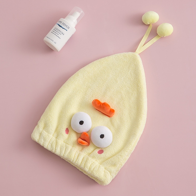 Mũ làm khô tóc thấm hút nước tốt chất lượng cao Khăn Mũ Trùm Đầu Cotton Làm Khô Tóc Siêu Thấm Hút Sau Khi Tắm Cho