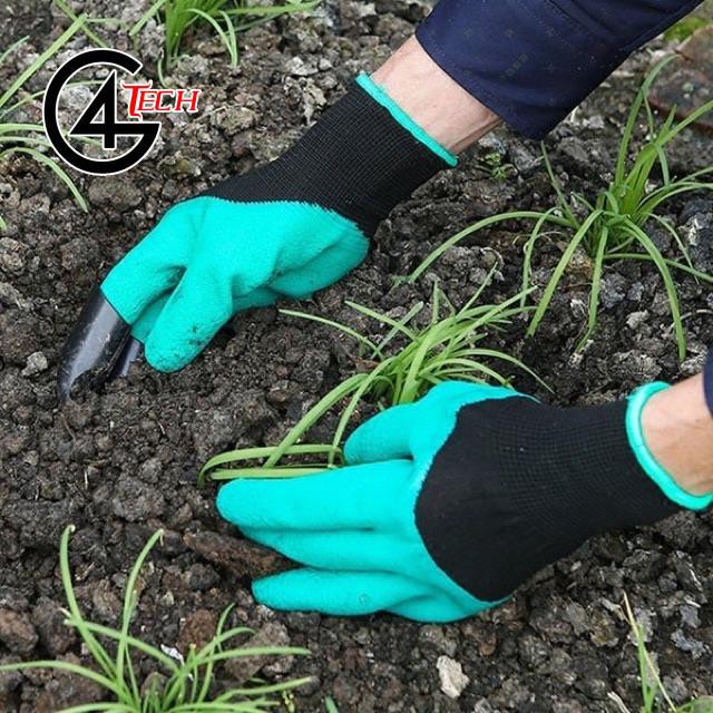 Găng tay cao su làm vườn chuyên dụng (bới đất, nhổ cỏ, trồng cây) Loại siêu bền