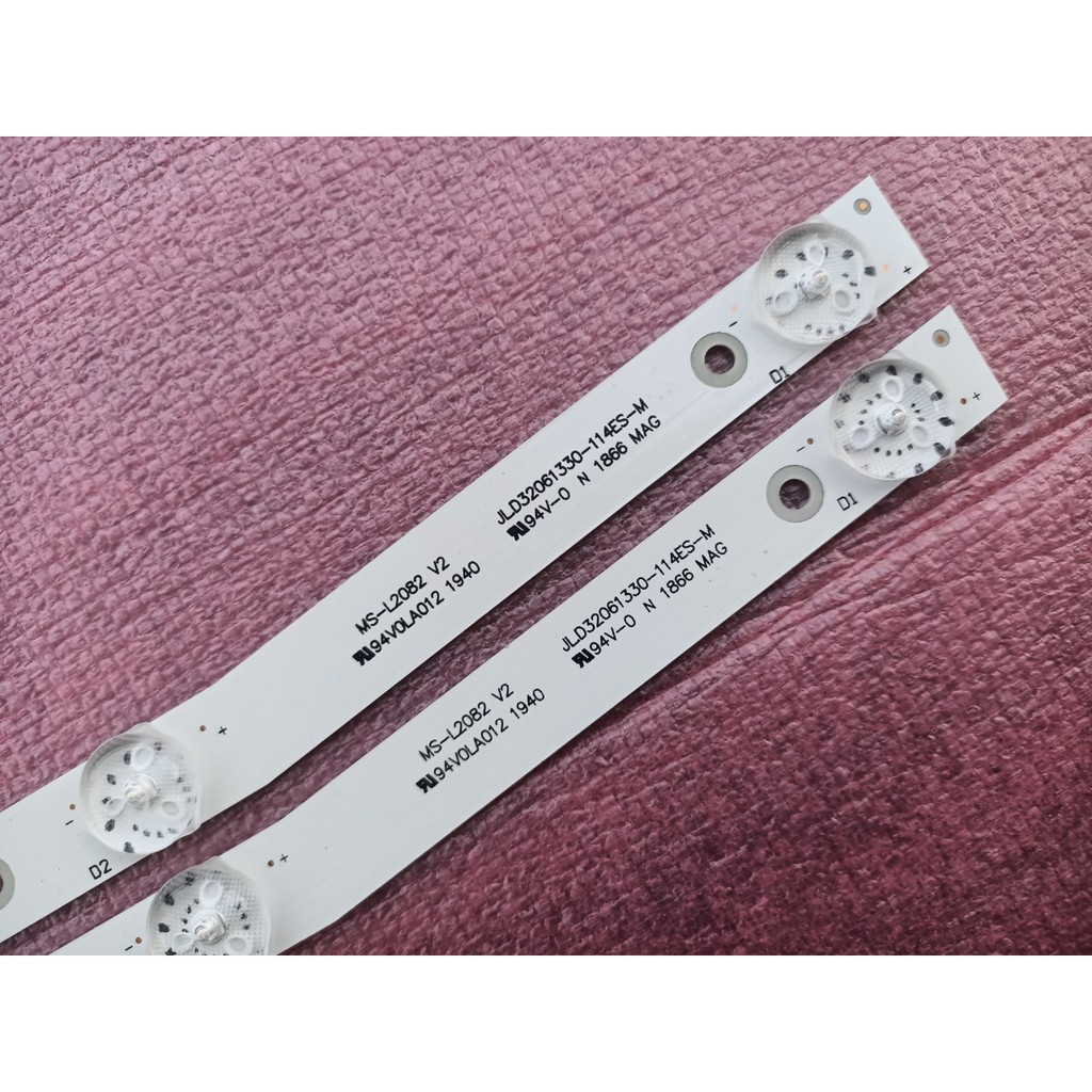 THANH LED TIV DARLING 32HD955 32HD960S ASANZO 32AS110 32AT120 MỚI 100% HÀNG ZIN HÃNG, BỘ 2 THANH 6 BÓNG 6V, DÀI 57,8cm